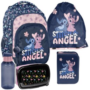 PLECAK ZESTAW SZKOLNY PASO tornister STITCH disney klasa 1-3 ZESTAW 5EL