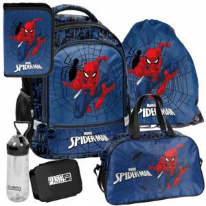 PLECAK ZESTAW SZKOLNY PASO tornister SPIDERMAN klasa 1-3 ZESTAW 6EL