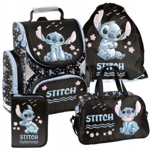 TORNISTER ZESTAW SZKOLNY PASO plecak STITCH disney klasa 1-3 ZESTAW 4EL