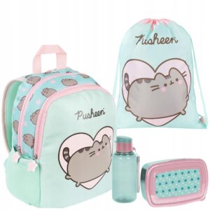 Plecak ZESTAW przedszkolny wielokomorowy Pusheen St. Majewski 4el