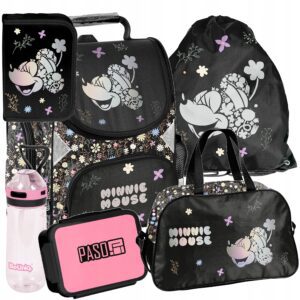 TORNISTER ZESTAW SZKOLNY PASO plecak disney klasa 1-3 MINNIE ZESTAW 6EL