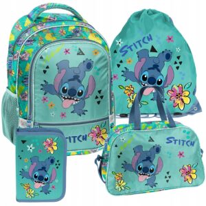 PLECAK ZESTAW SZKOLNY PASO tornister STITCH disney klasa 1-3 ZESTAW 4EL