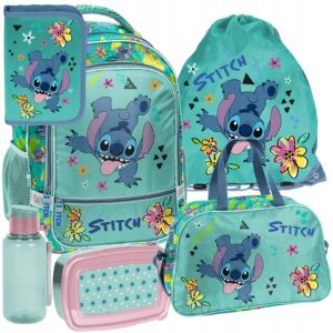 PLECAK ZESTAW SZKOLNY PASO tornister STITCH disney klasa 1-3 ZESTAW 6EL
