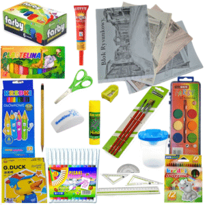 MEGA WYPRAWKA szkolna XXL przybory szkolne do szkoły + KLEJ MAGICZNY GRATIS